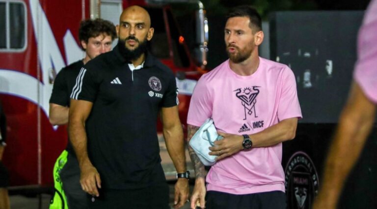 El guardaespaldas de Messi sorprendió con un golazo y su celebración se volvió viral