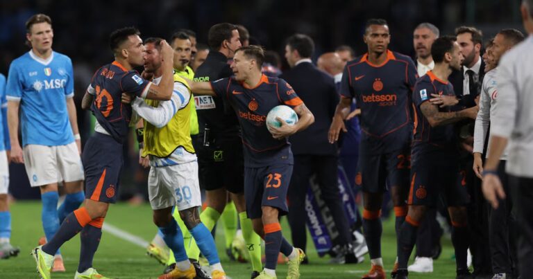 Tensión en Italia: Lautaro Martínez se cruzó con Conte en la derrota del Inter ante Napoli