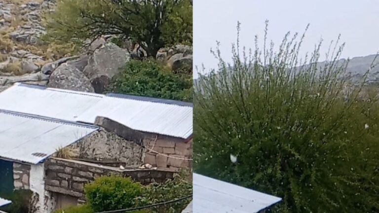 Nieve en Córdoba sorprende en pleno noviembre