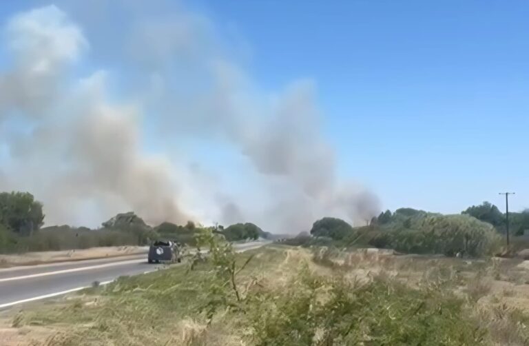 Charbonier: Se desató un incendio y hay demoras en Ruta 38