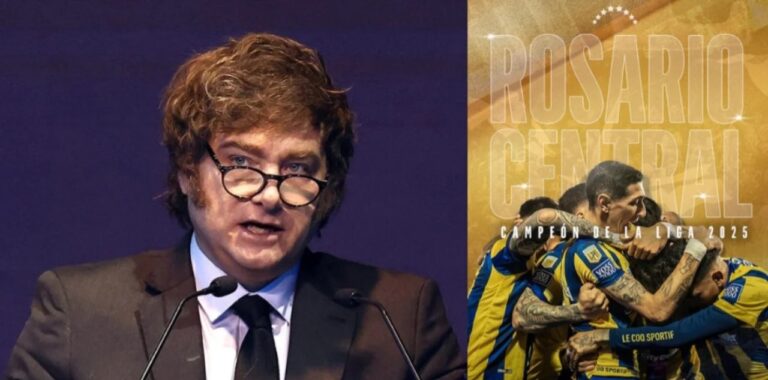 Milei se mete en el sorprendente campeonato de Rosario Central