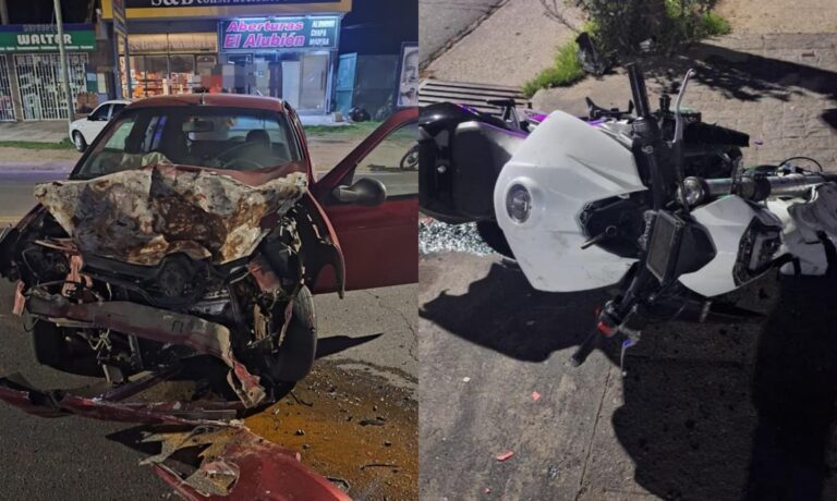 Violento accidente en avenida Cárcano dejó a un joven con lesiones graves