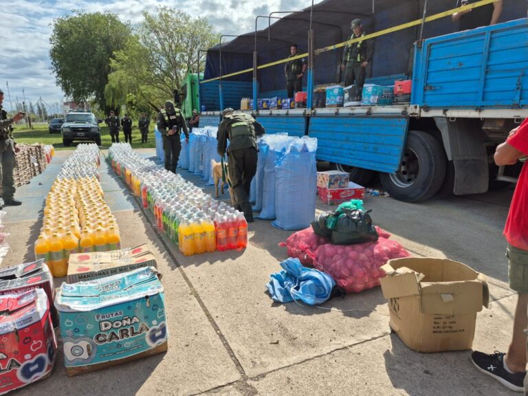 Contrabando millonario en Córdoba: Interceptan un camión con hojas de coca y mercadería sin aval