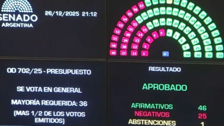 El Senado aprobó todos los capítulos del Presupuesto 2026