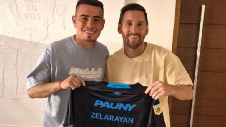 El Chino Zelarayán visitó a Messi en su casa de Rosario