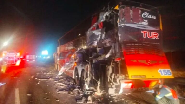 Ruta 9: un micro de larga distancia y un camión colisionaron en Campana