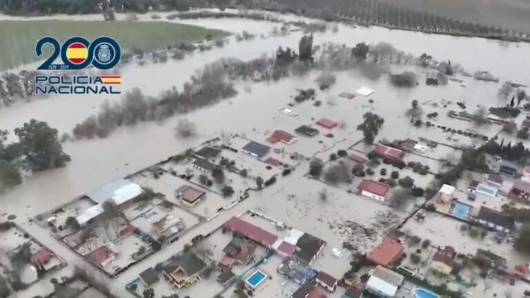 La riada en el entorno del aeropuerto, a vista de dron