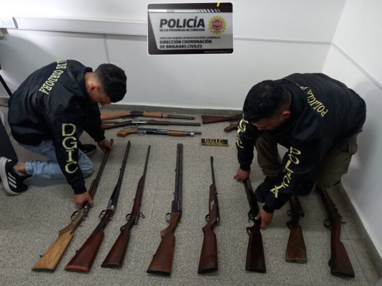 Descubren un ársenal, un criadero ilegal de perros y secuestran drogas en diversos operativos en Córdoba