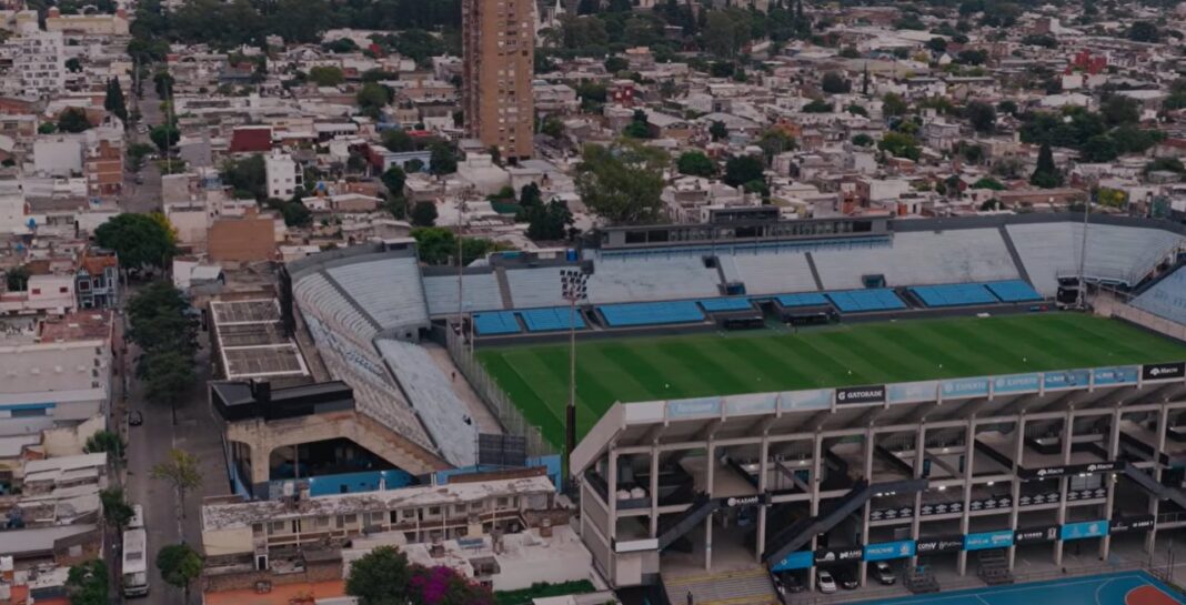 Vista aérea del Estadio Julio César Villagra del Club Atlético Belgrano en Córdoba