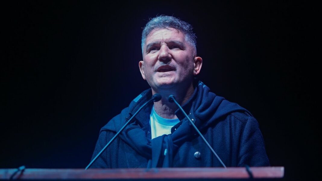 Estadio Julio César Villagra de Belgrano durante la asamblea ordinaria de socios