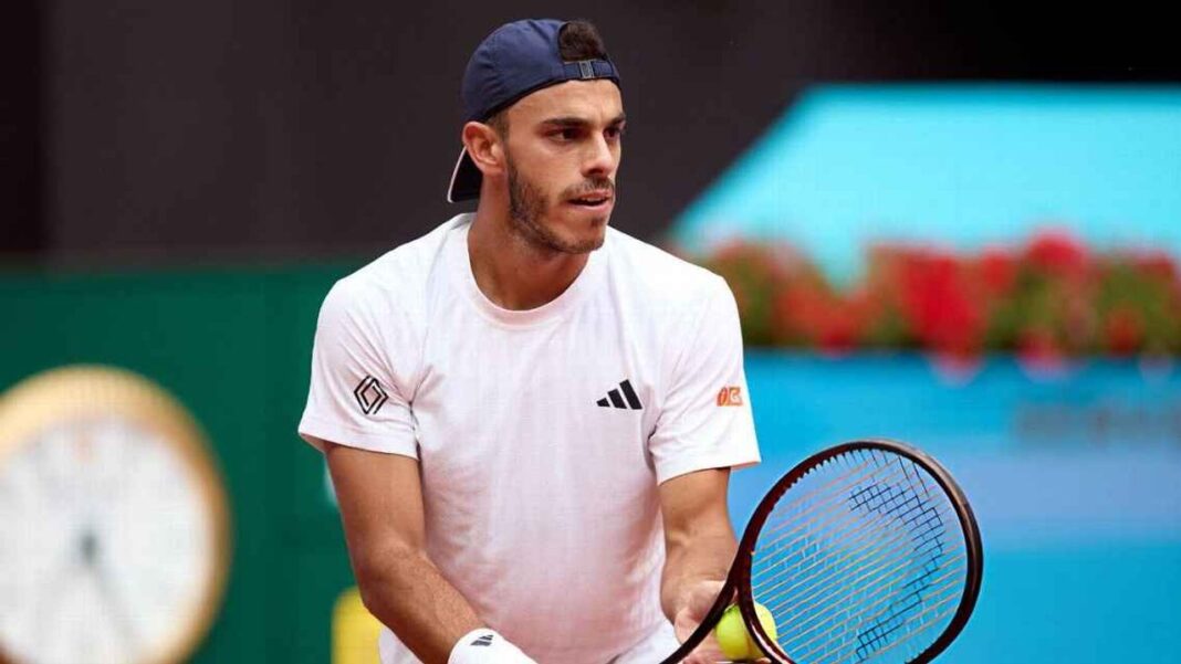 Francisco Cerúndolo durante su partido de octavos de final en el Masters de Madrid