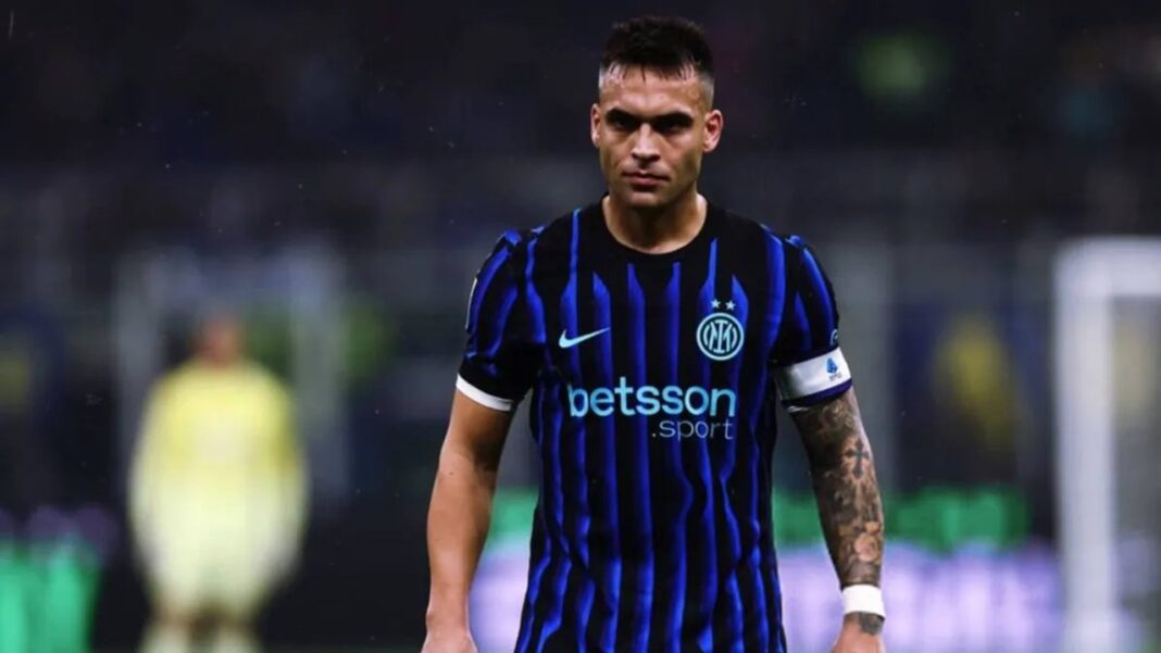 Lautaro Martínez, delantero del Inter de Milán y la Selección Argentina, en acción de juego.