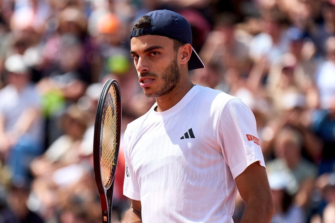Francisco Cerúndolo celebrando un punto en el Masters de Madrid