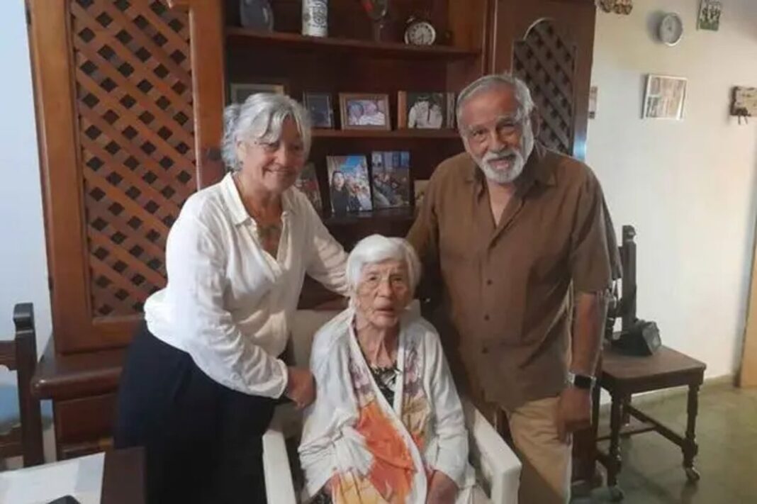Retrato de Matilde Pedernera, supercentenaria cordobesa certificada entre las personas más longevas del mundo.