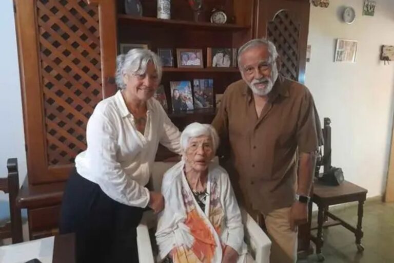 Retrato de Matilde Pedernera, supercentenaria cordobesa certificada entre las personas más longevas del mundo.