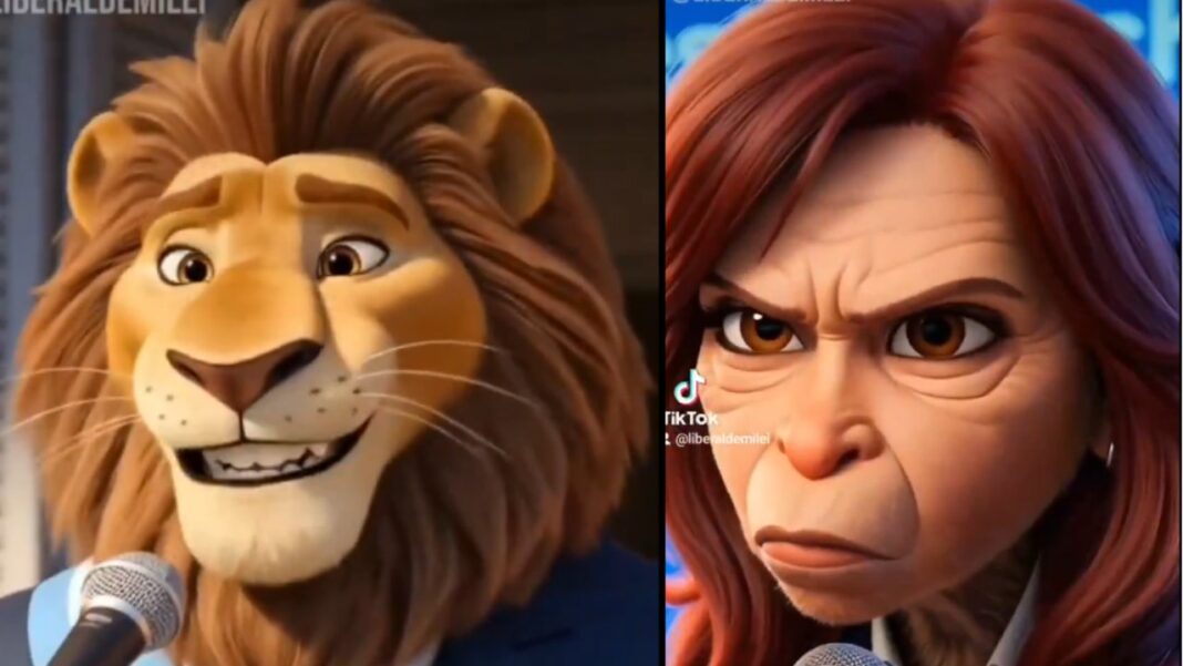 Captura de pantalla del video animado publicado por Javier Milei en redes sociales.