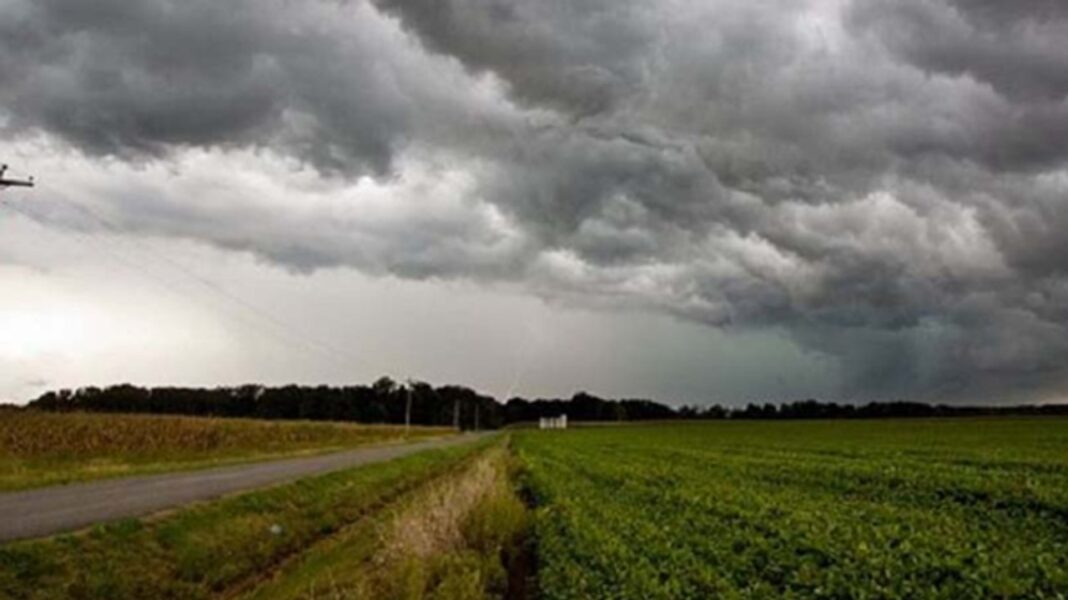 Cielo nublado con tormenta en Córdoba